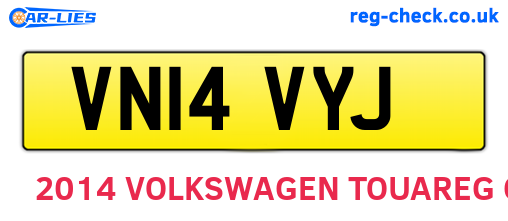 VN14VYJ are the vehicle registration plates.