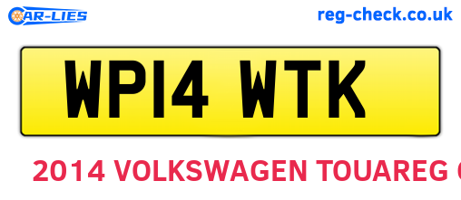 WP14WTK are the vehicle registration plates.