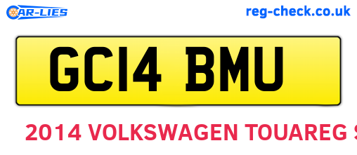 GC14BMU are the vehicle registration plates.