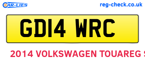 GD14WRC are the vehicle registration plates.