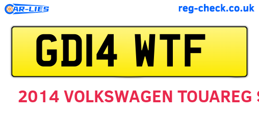 GD14WTF are the vehicle registration plates.