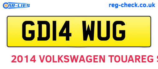 GD14WUG are the vehicle registration plates.