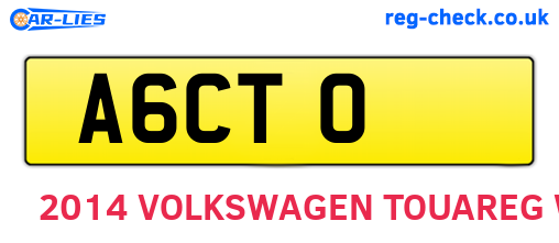 A6CTO are the vehicle registration plates.