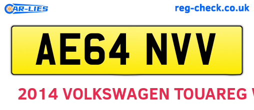 AE64NVV are the vehicle registration plates.