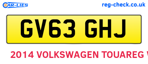 GV63GHJ are the vehicle registration plates.