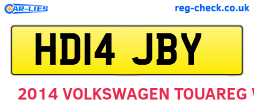 HD14JBY are the vehicle registration plates.