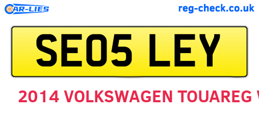 SE05LEY are the vehicle registration plates.