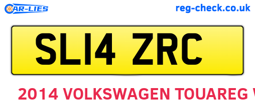 SL14ZRC are the vehicle registration plates.