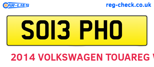 SO13PHO are the vehicle registration plates.