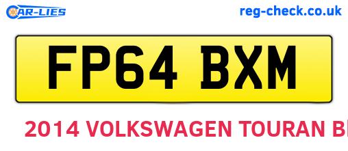 FP64BXM are the vehicle registration plates.