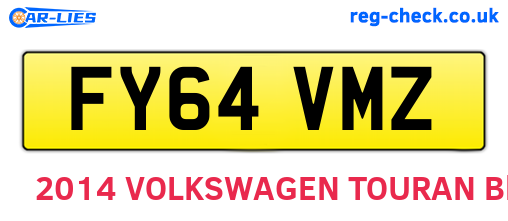 FY64VMZ are the vehicle registration plates.