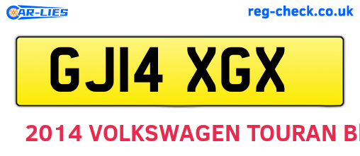GJ14XGX are the vehicle registration plates.