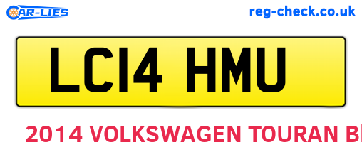 LC14HMU are the vehicle registration plates.
