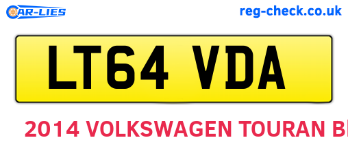 LT64VDA are the vehicle registration plates.