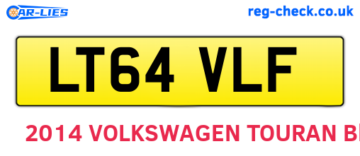 LT64VLF are the vehicle registration plates.