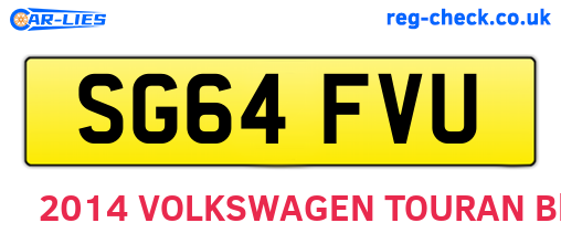 SG64FVU are the vehicle registration plates.
