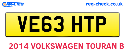 VE63HTP are the vehicle registration plates.