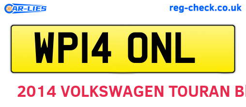 WP14ONL are the vehicle registration plates.