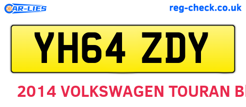 YH64ZDY are the vehicle registration plates.