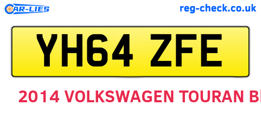 YH64ZFE are the vehicle registration plates.