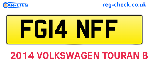 FG14NFF are the vehicle registration plates.