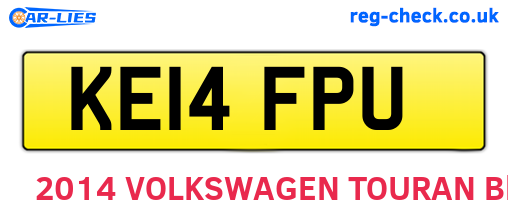 KE14FPU are the vehicle registration plates.