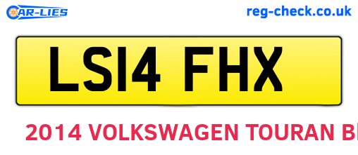 LS14FHX are the vehicle registration plates.