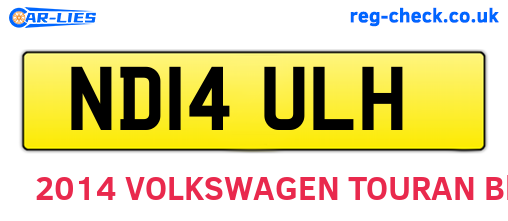 ND14ULH are the vehicle registration plates.