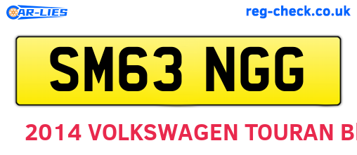 SM63NGG are the vehicle registration plates.