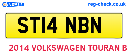 ST14NBN are the vehicle registration plates.