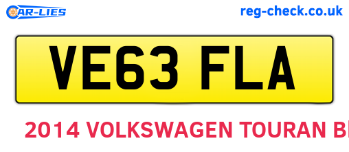 VE63FLA are the vehicle registration plates.