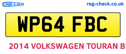 WP64FBC are the vehicle registration plates.
