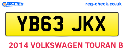 YB63JKX are the vehicle registration plates.