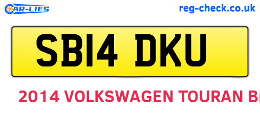SB14DKU are the vehicle registration plates.