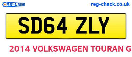 SD64ZLY are the vehicle registration plates.