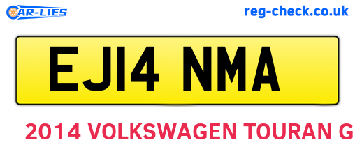 EJ14NMA are the vehicle registration plates.