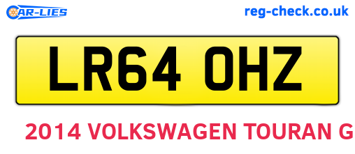 LR64OHZ are the vehicle registration plates.