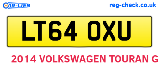 LT64OXU are the vehicle registration plates.