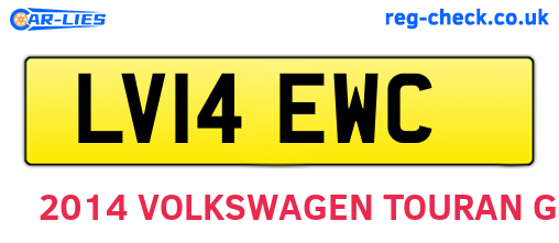 LV14EWC are the vehicle registration plates.