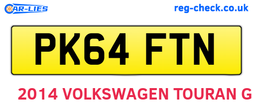 PK64FTN are the vehicle registration plates.