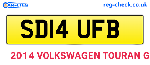 SD14UFB are the vehicle registration plates.