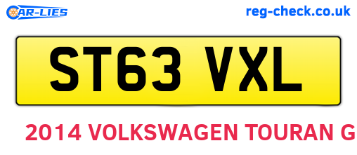 ST63VXL are the vehicle registration plates.