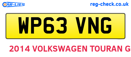WP63VNG are the vehicle registration plates.