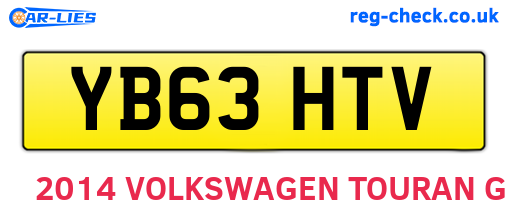 YB63HTV are the vehicle registration plates.