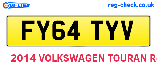 FY64TYV are the vehicle registration plates.