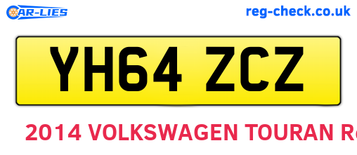 YH64ZCZ are the vehicle registration plates.