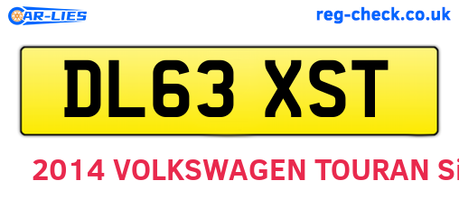 DL63XST are the vehicle registration plates.