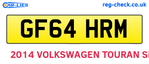 GF64HRM are the vehicle registration plates.