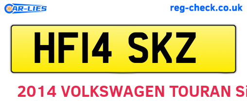 HF14SKZ are the vehicle registration plates.