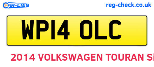 WP14OLC are the vehicle registration plates.